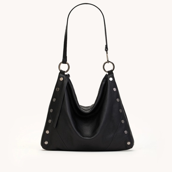 Hammitt Handbags - Hammitt Black/Gunmetal Leather Kyle LARGE Bag